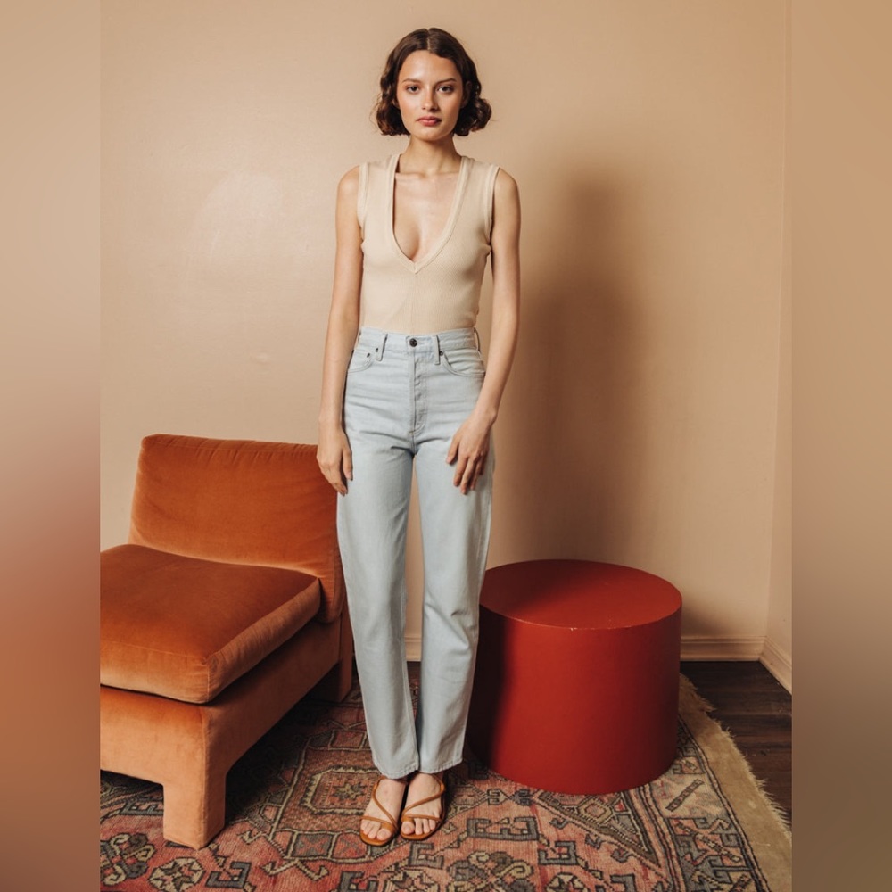 NEW NWT Agolde 90'S PINCH WAIST HIGH RISE STRAIGHT JEANS DENIM in Haze 31
